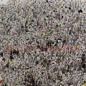 2002年 吴冠中《草花》国画花鸟写意作品图片赏析