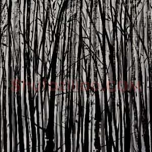 2005年 吴冠中《竹林》国画花鸟写意作品图片赏析