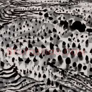 2005年 吴冠中《土地》国画山水写意作品图片赏析