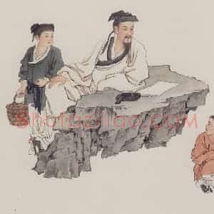1987年 刘凌沧《羲之爱鹅图》国画人物作品图片赏析