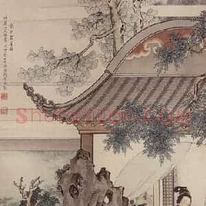 1939年 刘凌沧《京兆画眉图》国画人物作品图片赏析