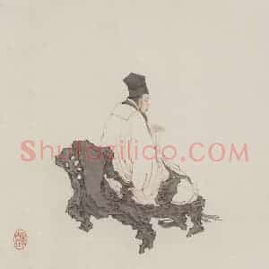 1964年 刘凌沧《琴操》国画人物作品图片赏析