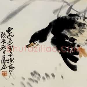 吴茀之《雁归图》国画花鸟作品图片赏析