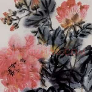 吴茀之《拒霜》国画花鸟作品图片赏析