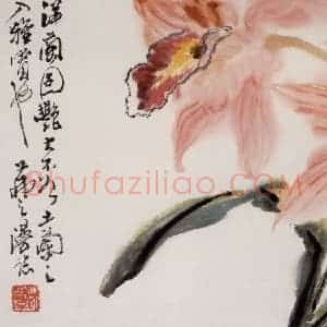 吴茀之《洋兰图》国画花鸟作品图片赏析
