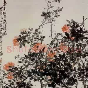 吴茀之《春来相与护龙雏》国画花鸟作品图片赏析