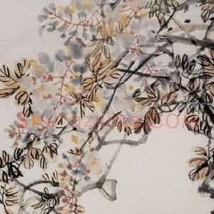 吴茀之《春晓》国画花鸟作品图片赏析