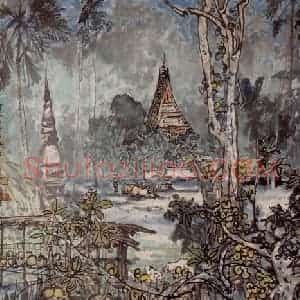 1961年 宗其香《美丽的西双版纳》国画综合作品图片赏析