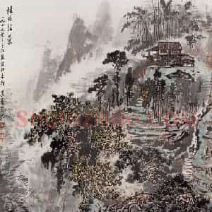 1979年 宗其香《桂北胜景》国画山水作品图片赏析