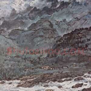 1989年 宗其香《十万大山一角》国画山水作品图片赏析