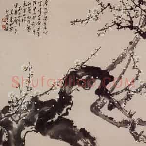 1959年 宗其香《尘外冰姿》国画花鸟作品图片赏析