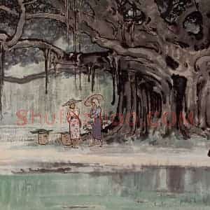 1959年 宗其香《赶街去》国画综合作品图片赏析