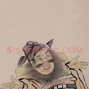 李凤公《钟进士像图轴》国画人物工笔作品图片赏析