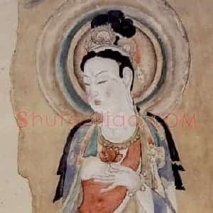 邓白《临敦煌壁画图轴》国画人物工笔作品图片赏析