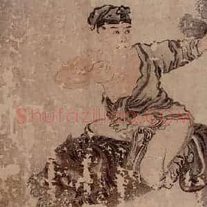 黄友竹《打虎图横幅》国画综合工笔作品图片赏析