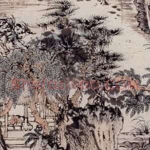 1957年 陆俨少《杜甫诗意册》国画山水作品图片赏析