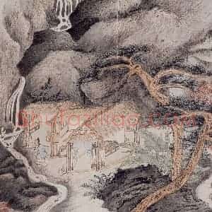 1944年 陆俨少《极妙参神册》国画山水作品图片赏析