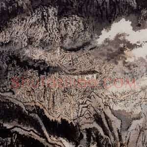 1962年 陆俨少《重山叠翠》国画山水作品图片赏析