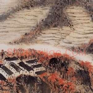 1965年 陆俨少《河山小景册》国画山水作品图片赏析