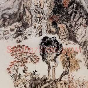 1965年 陆俨少《河山小景册》国画山水作品图片赏析