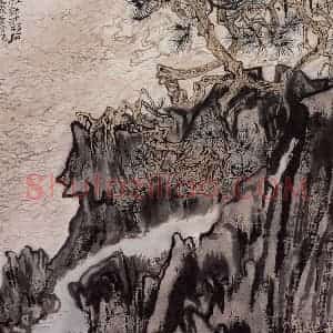 20世纪60年代 陆俨少《杜甫诗意图百开册》国画山水作品图片赏析