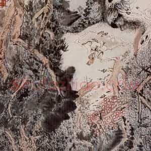 20世纪60年代 陆俨少《杜甫诗意图百开册》国画山水作品图片赏析