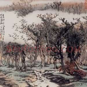约1975年 陆俨少《辛弃疾词意图》国画综合作品图片赏析
