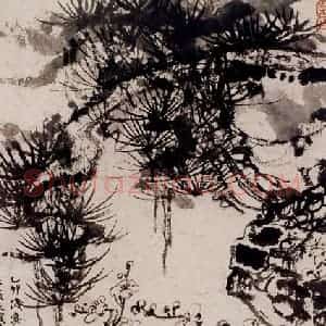 1975年 陆俨少《三友图》国画花鸟作品图片赏析