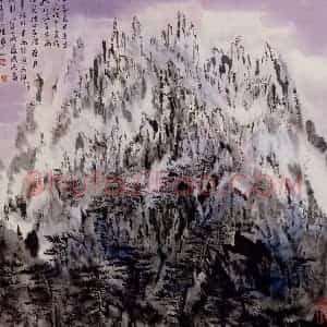 1984年 陆俨少《创新画》国画山水作品图片赏析