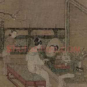 宋代 苏汉臣《靓妆仕女图》国画综合作品图片赏析