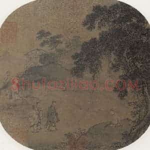 宋代《孔子见荣启期图》国画综合作品图片赏析