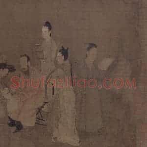 宋代《北齐校书图》国画综合作品图片赏析