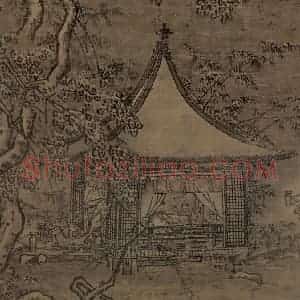 宋代《雪阁临江图》国画山水作品图片赏析