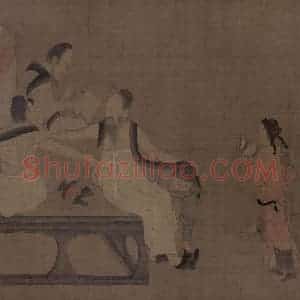 宋代《北齐校书图》国画综合作品图片赏析