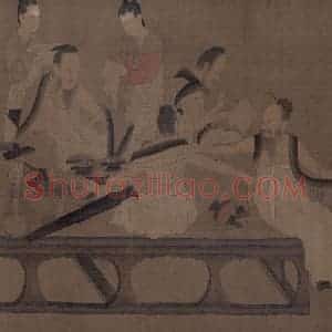 宋代《北齐校书图》国画综合作品图片赏析