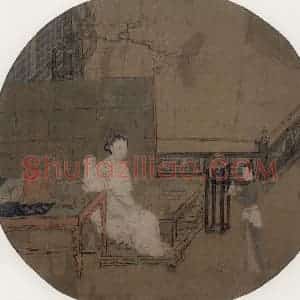 宋代《调鹦图》国画综合作品图片赏析