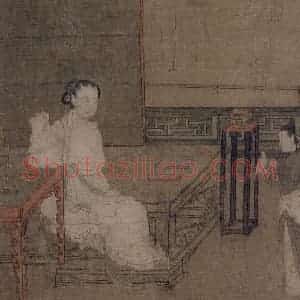 宋代《调鹦图》国画综合作品图片赏析