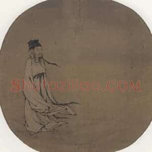 宋代《吕祖过洞庭图》国画人物作品图片赏析