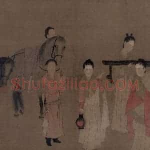 宋代《北齐校书图》国画综合作品图片赏析