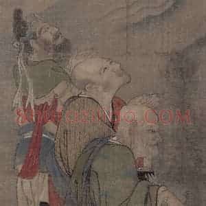 宋代 周季常《五百罗汉图：云中显现》国画综合作品图片赏析