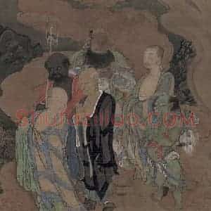 宋代 周季常《五百罗汉图：洞中入定》国画综合作品图片赏析