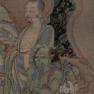 宋代 周季常《五百罗汉图：洞中入定》国画综合作品图片赏析