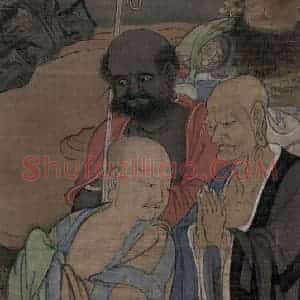 宋代 周季常《五百罗汉图：洞中入定》国画综合作品图片赏析
