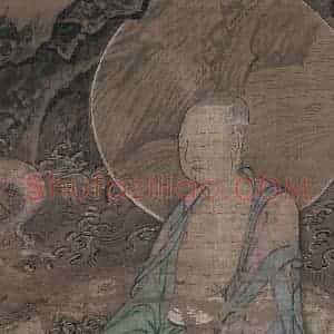 宋代 周季常《五百罗汉图：洞中入定》国画综合作品图片赏析