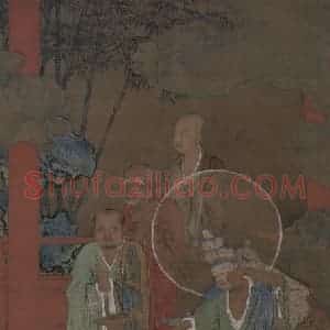 宋代 周季常《五百罗汉图：应身观音》国画综合作品图片赏析