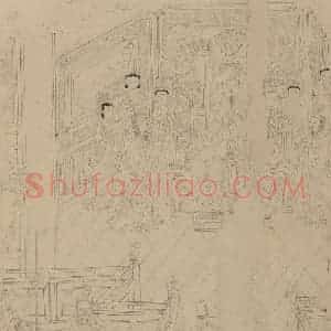 宋代《道子墨宝：诸神朝谒图》国画人物工笔作品图片赏析