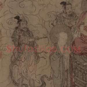 宋代 赵光辅《番王礼佛图》国画人物工笔作品图片赏析