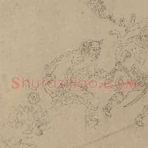 宋代《道子墨宝：搜山图》国画人物工笔作品图片赏析