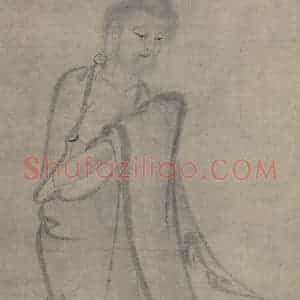 宋代《普贤菩萨图》国画人物工笔作品图片赏析