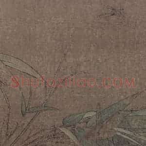 宋代 吴炳《竹虫图》国画花鸟工笔作品图片赏析